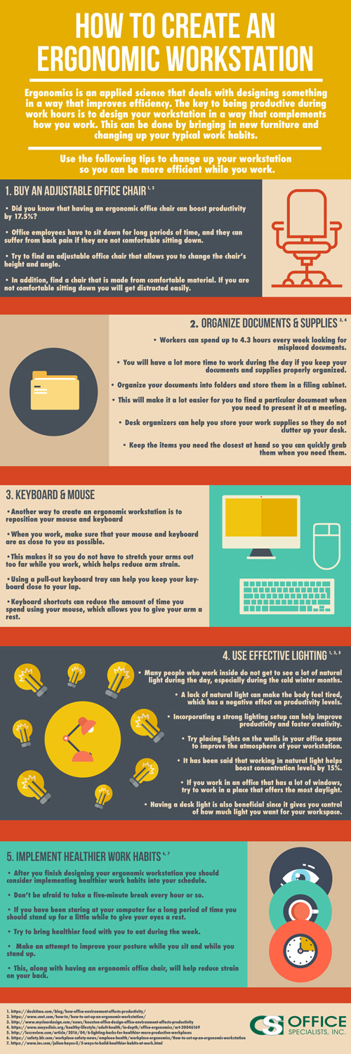 (Infographic) How to Create an Ergonomic Workstation