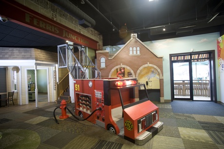 Fake Fire Truck CLimbing Obstacle