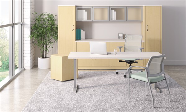 Desk, Cabinets & Chair for HON Home Office Furniture