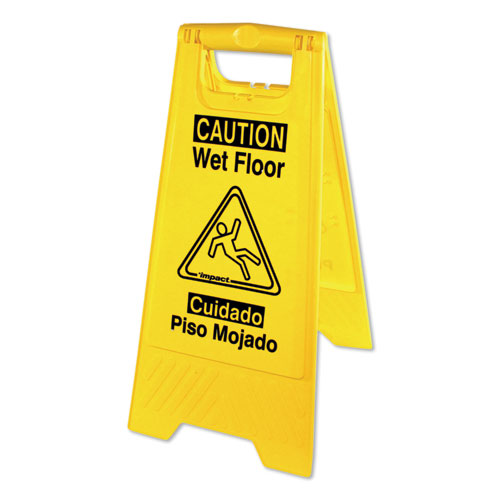 Bilingual Yellow Wet Floor Sign